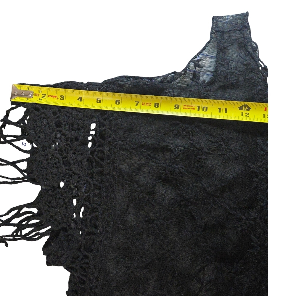 MUDD Black Crochet Lace Top SIZE L - Picture 6 of 8
